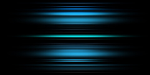 Abstract blue light trails in the dark, motion blur effect
