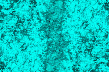 Fototapeta na wymiar Cyan surface of concrete floor with crack and grunge texture