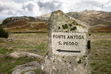 Fonte antiga Sao Pedro - ancient water source of St Peter near Sao Pedro do Campo Chapel, Casais...