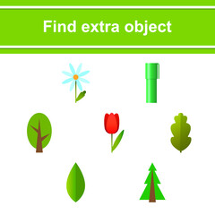 Game for kids. Find extra object. - 472486499