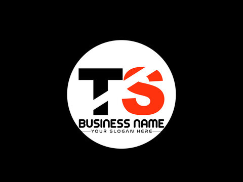 TS Logo Letter design, Unique Letter ts company logo with geometric pillar style design