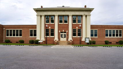 Plains, Georgia: Jimmy Carter National Historic Site. Former Plains High School serves as the...