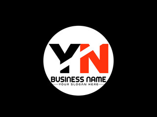 YN Logo Letter design, Unique Letter Yn y n company logo with geometric pillar style design - obrazy, fototapety, plakaty