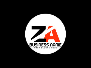 Letter ZA Logo Image, Alphabet letters logo za letter logo template for your brand