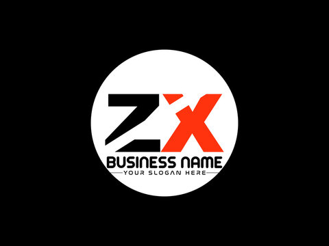 Letter ZX Logo Image, Alphabet letters logo zx letter logo template for your brand