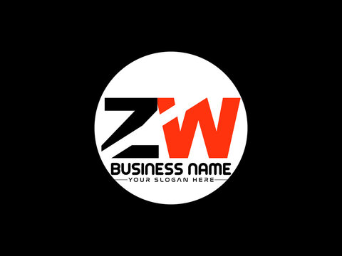 Letter ZW Logo Image, Alphabet letters logo zw letter logo template for your brand