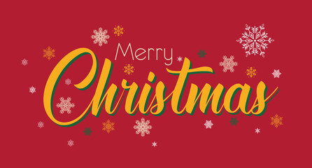 Christmas red background Merry Christmas snowflakes