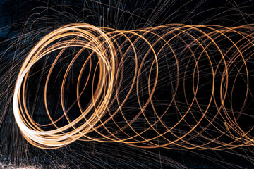 Wire Coil Light Art