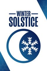 Winter Solstice. Holiday concept. Template for background, banner, card, poster with text inscription. Vector EPS10 illustration.
