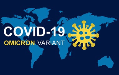 World map - covid-19 omicron variant	
