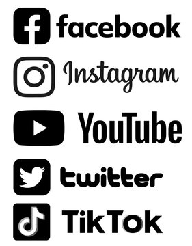 facebook logo vector. facebook sign. youtube download. instagram logo vector. instagram sign download. tiktok logo vector. twitter sign black download.