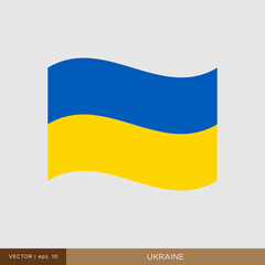 Waving flag of Ukraine vector illustration design template.