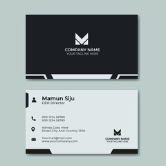 Modern clean business card or corporate visiting card design template