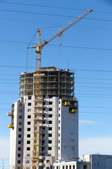 construction of a new modern quarter in a city