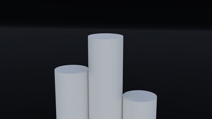 Cylindrical tubes for presentation of colorful backgrounds ideal for products, services and artistic concepts