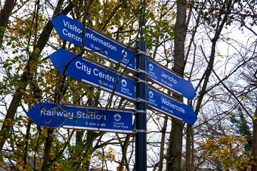 Oxford city centre, railway station sign