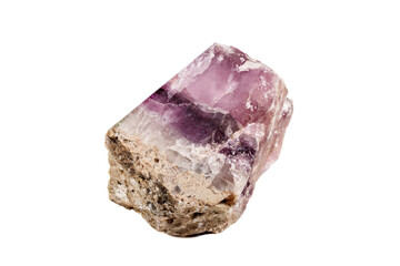 Macro stone Fluorite mineral on white background