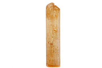 Macro tourmaline mineral stone on white background