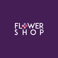 Flower shop. Logo template.