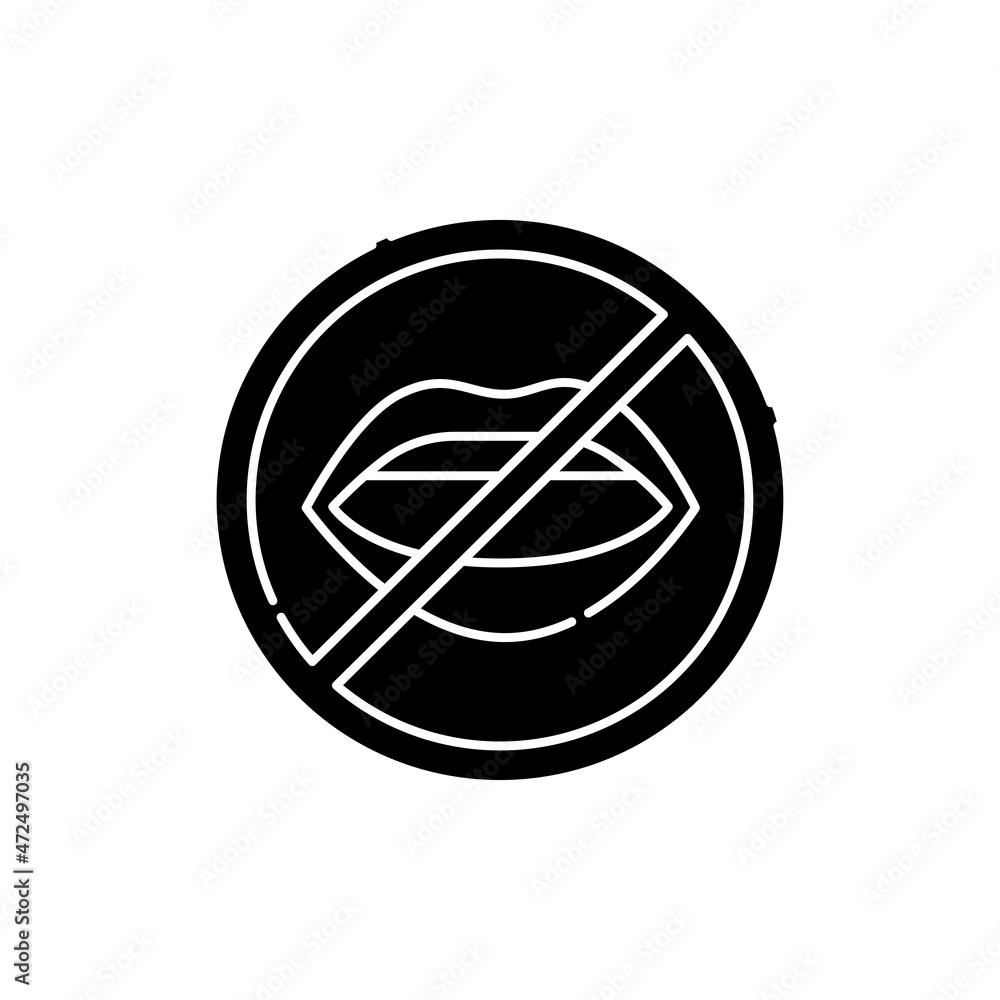 Poster dumb color line icon. disability. isolated vector element.