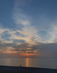sunset over the sea