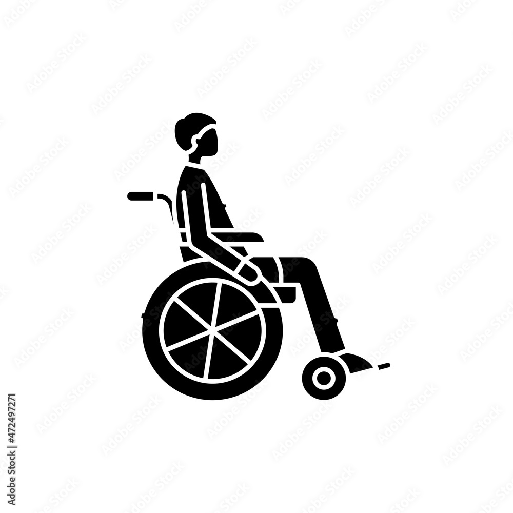 Poster invalid color line icon. disability. isolated vector element.