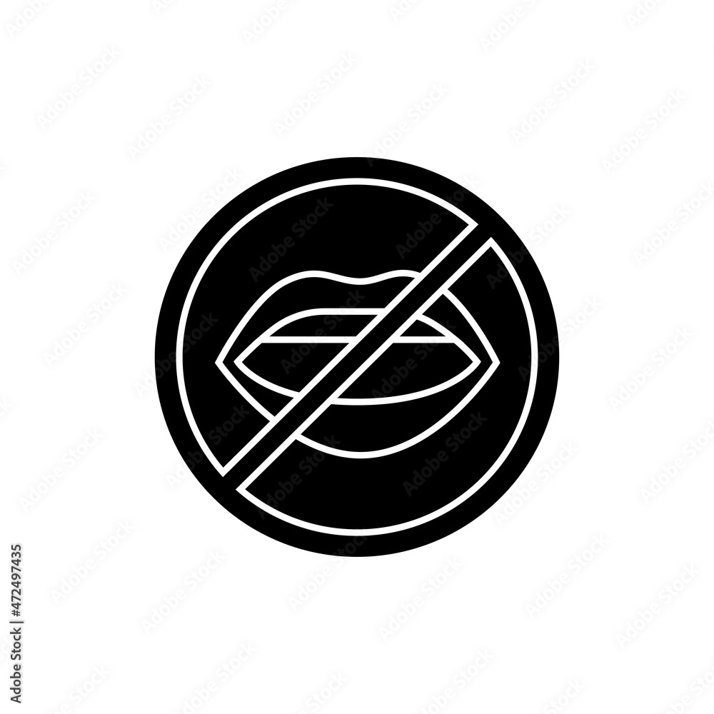 Poster dumb color line icon. disability. isolated vector element.