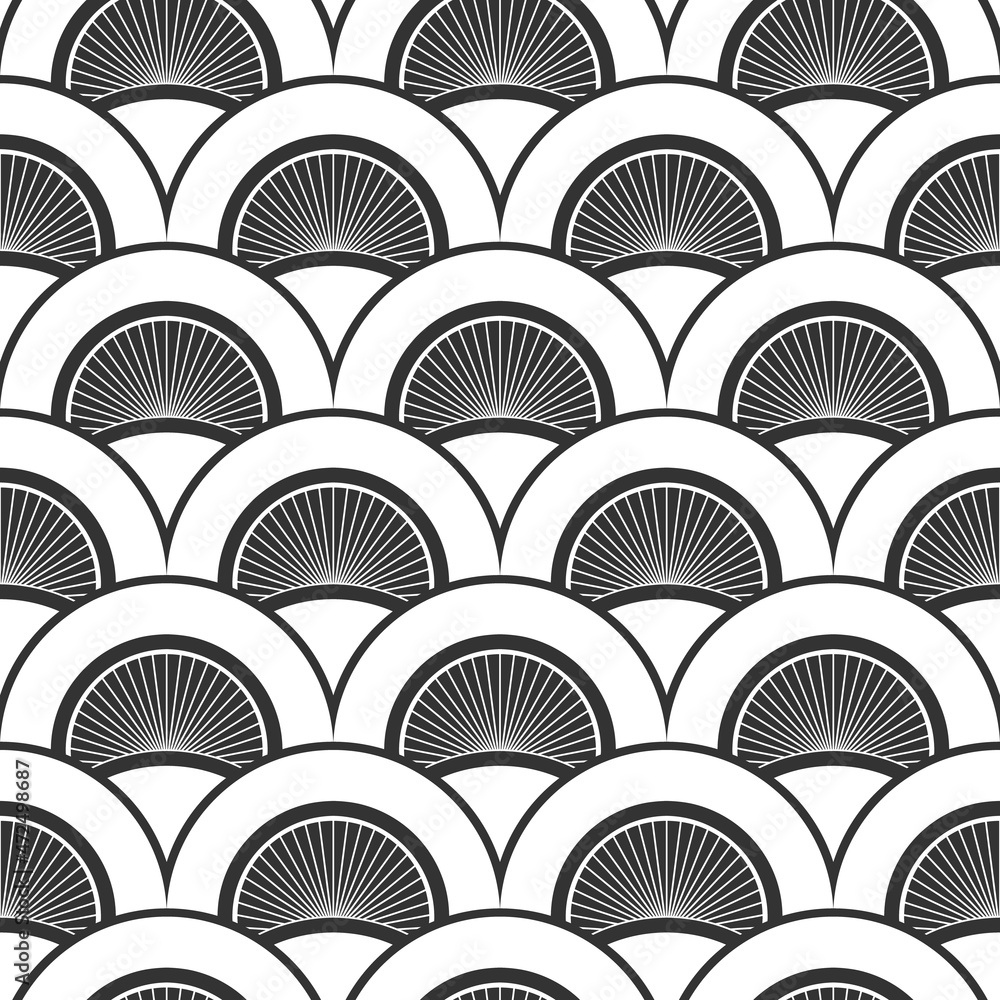 Poster abstract seamless pattern in art deco style.