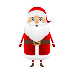Santa Claus for christmas on a white background 