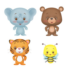 elefante, oso, tigre, abeja, animalitos, animales, animalitos bebes, tiernos, animales 