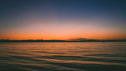 sunset over the sea