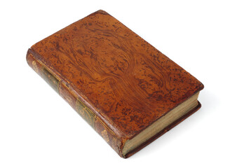 Old antique book on a white background. Early 18th century