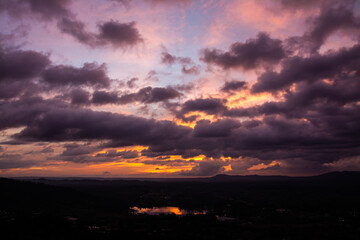 Landscape of the sky during twilight or sunset.