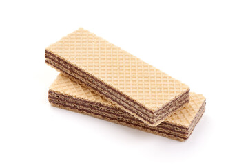 Wafer biscuit, isolated on white background.