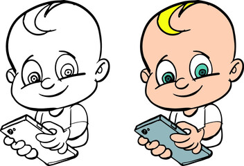 BABY AND PHONE