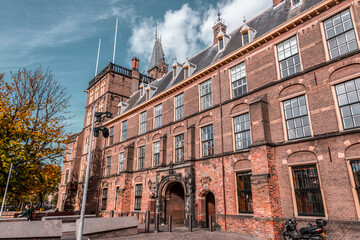 Fototapeta premium The historical Dutch parliament building, Binnenhof in Den Haag