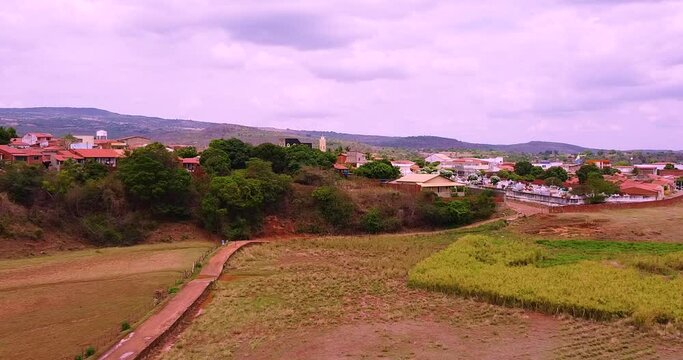 aerial image of valley and plateau in the serrado and semiarid 