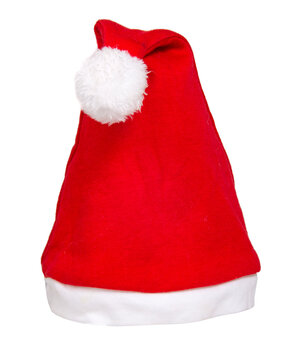 Santa red hat new years cloth christmas isolated on the white background