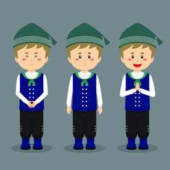 Iceland Character with Various Expression