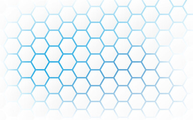 Abstract Modern Background with Hexagon Element and Blue White Gradient Color