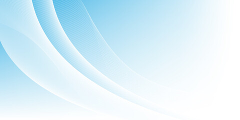 Naklejka premium Abstract Modern Background with Wave Motion Element and Blue White White Gadient Color