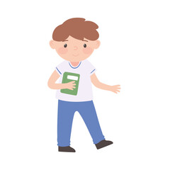 boy student with book