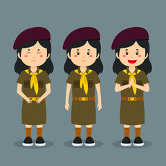 Thai Character Wearing School Uniform with Expression