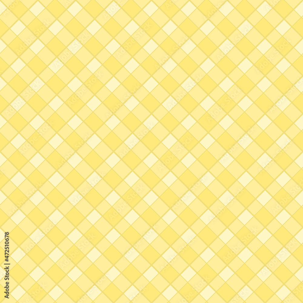 Poster yellow diagonal checked seamless plaid pattern textile texture vector background