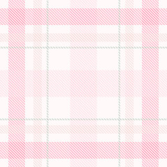 Pink plaid seamless pattern tartan texture vector illustration background