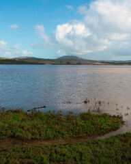 lake and mountains