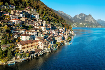 Fototapeta na wymiar Gandria village on Lago Lugano lake, Switzerland