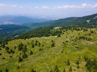 Fototapeta na wymiar Aerial view of Konyarnika area at Vitosha Mountain, Bulgaria