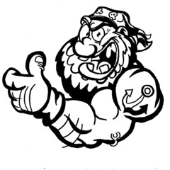 pirate character graffiti