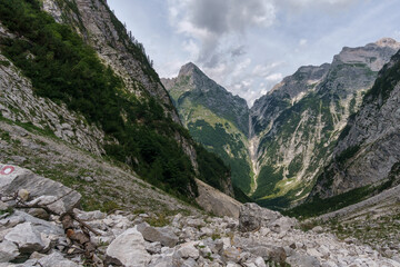 mountain landscape in triglav national park in Julian Alps, Slovenia
